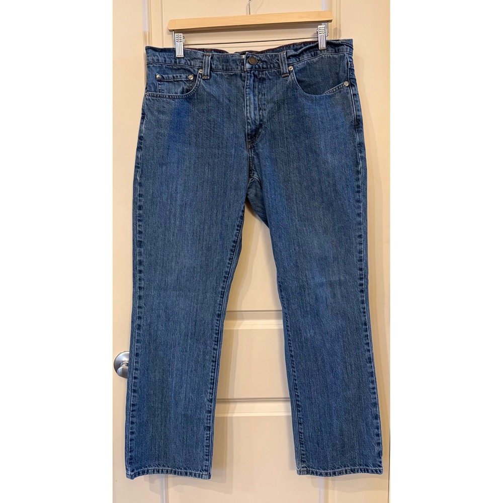 LL Bean 1912 Standard Fit Men's Straight Leg Blue Jeans Size 35x30 *See Info*